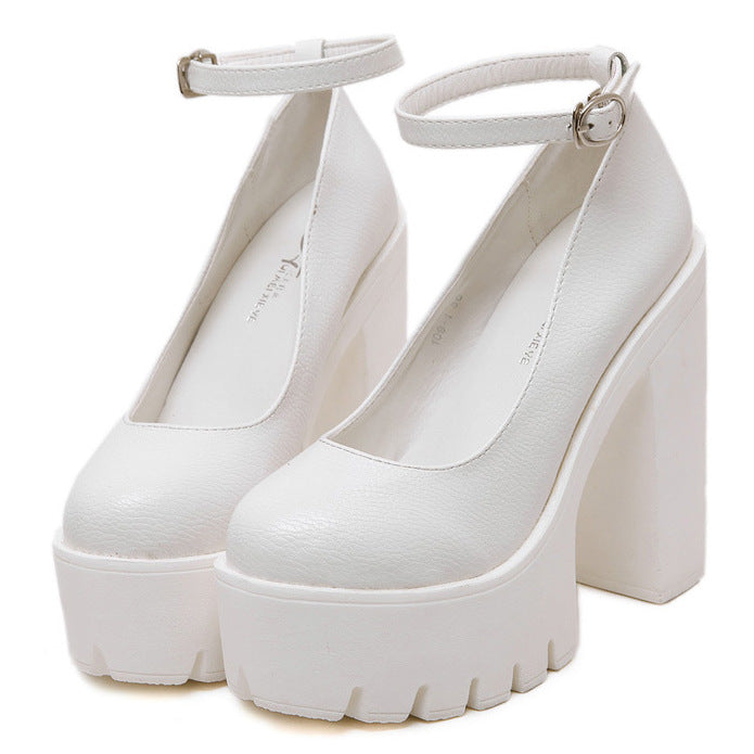 Chaussures féminines à boucle, style européen et américain moderne