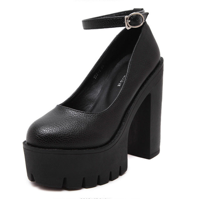 Chaussures féminines à boucle, style européen et américain moderne