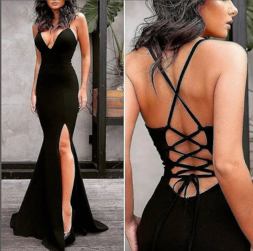 Robe Sexy Camouflage à Fente Haute