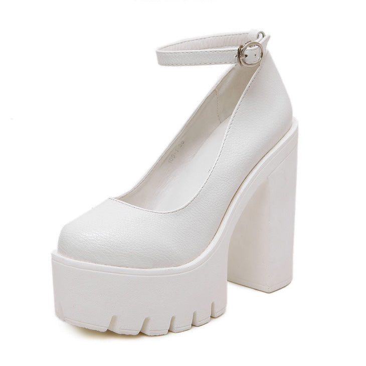 Chaussures féminines à boucle, style européen et américain moderne