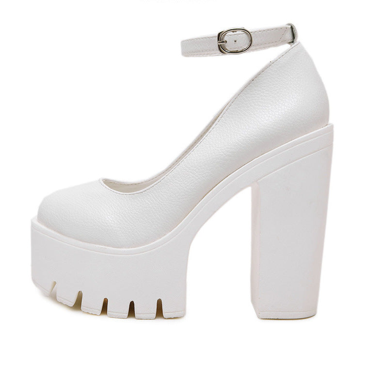 Chaussures féminines à boucle, style européen et américain moderne