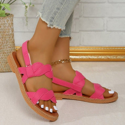 Chaussures d’été tissées plates pour femmes — Style élégant et confort optimal
