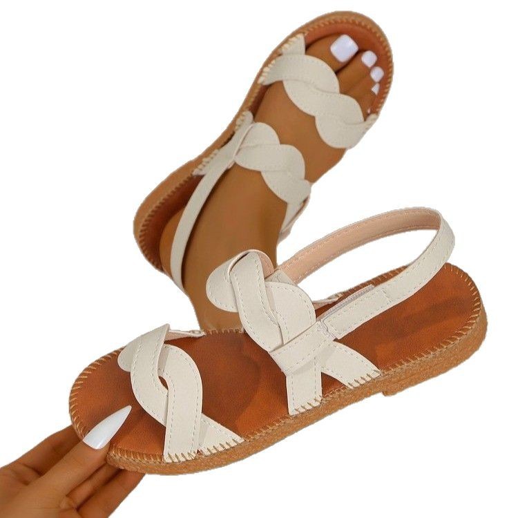 Chaussures d’été tissées plates pour femmes — Style élégant et confort optimal