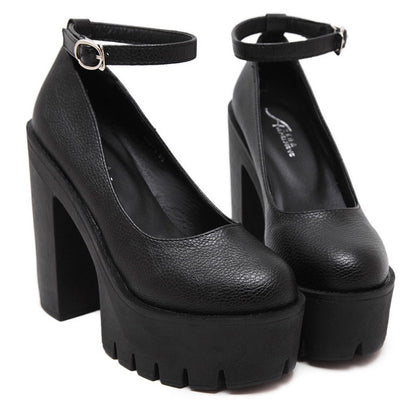 Chaussures féminines à boucle, style européen et américain moderne