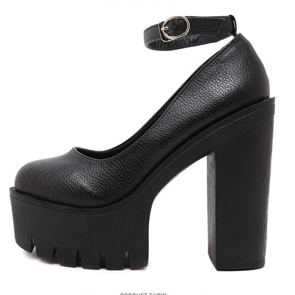 Chaussures féminines à boucle, style européen et américain moderne