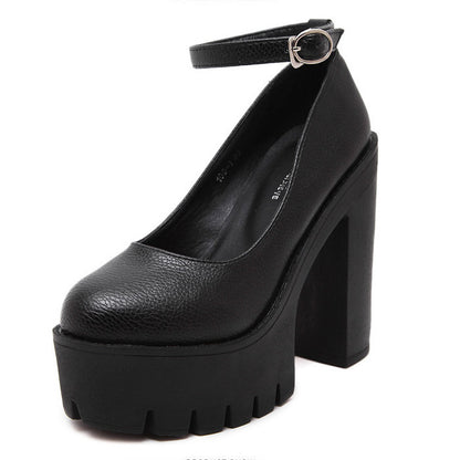 Chaussures féminines à boucle, style européen et américain moderne