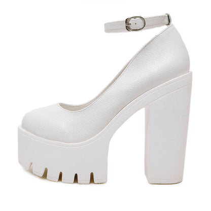 Chaussures féminines à boucle, style européen et américain moderne
